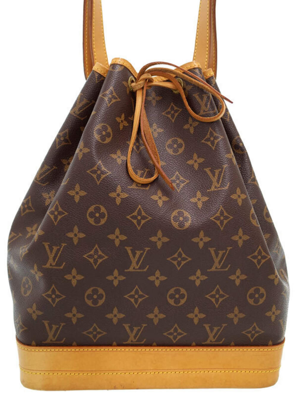 Louis Vuitton Monogram Noe Shoulder Bag Canvas Leather Brown